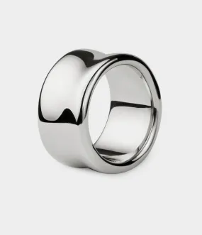 Liquid Wide Ring in Silver, Size P