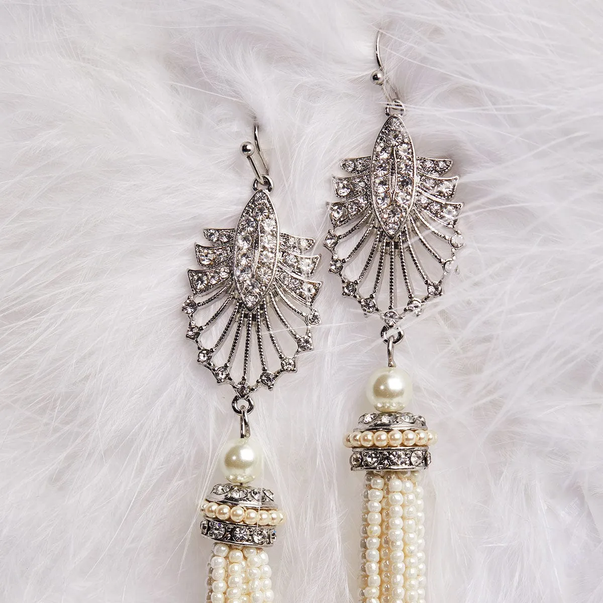 Long Tassel Earrings: Flapper Style 1920s Tassel Drop Earrings