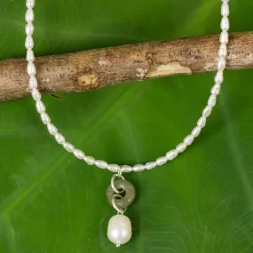 Lucky Cycle Pearl Sterling Silver Necklace