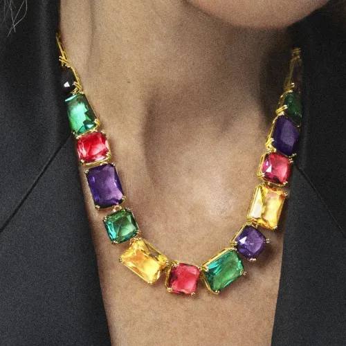 Luxender LINDRAK  Multicolor Hydrothermal Quartz Necklace