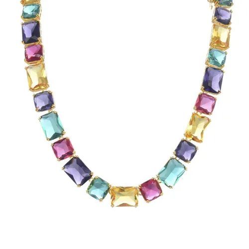 Luxender LINDRAK  Multicolor Hydrothermal Quartz Necklace