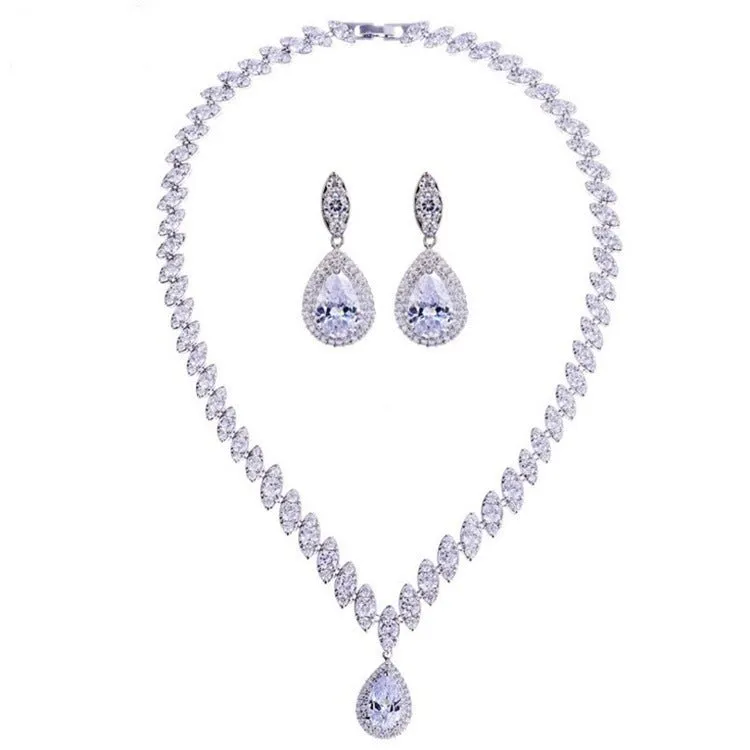 Luxy Moon Women Luxurious Cubic Zirconia Wedding Jewelry Sets