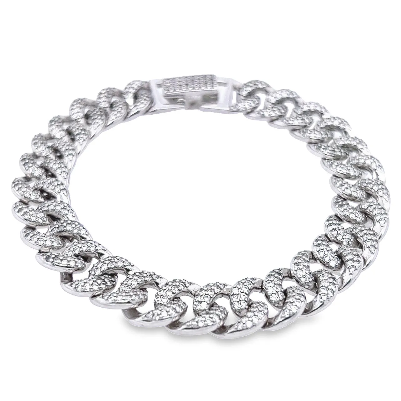 M88 Monaco CZ Chain Bracelet 11mm