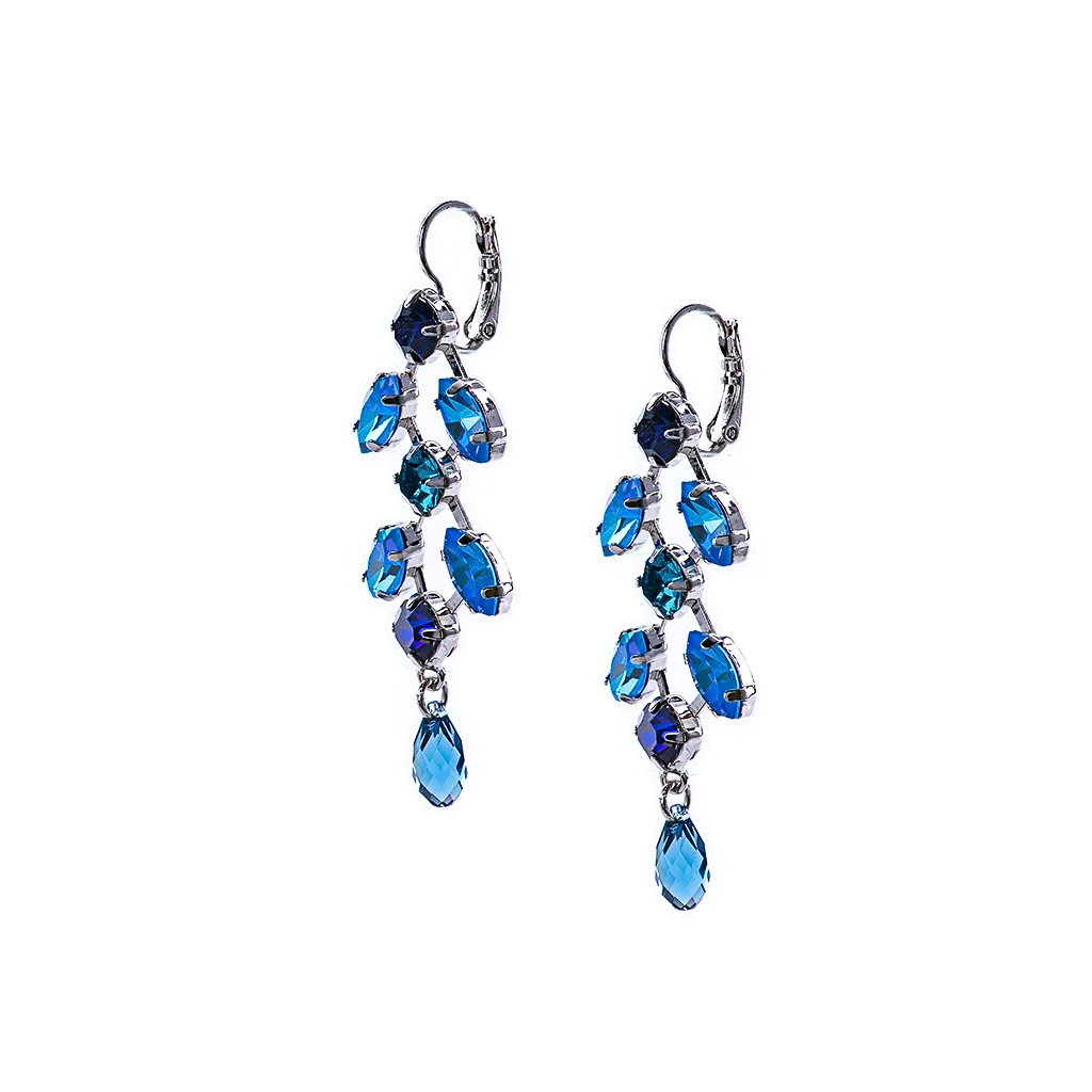 Marquise and Round Chandelier Leverback Earrings in "Sleepytime" *Custom*