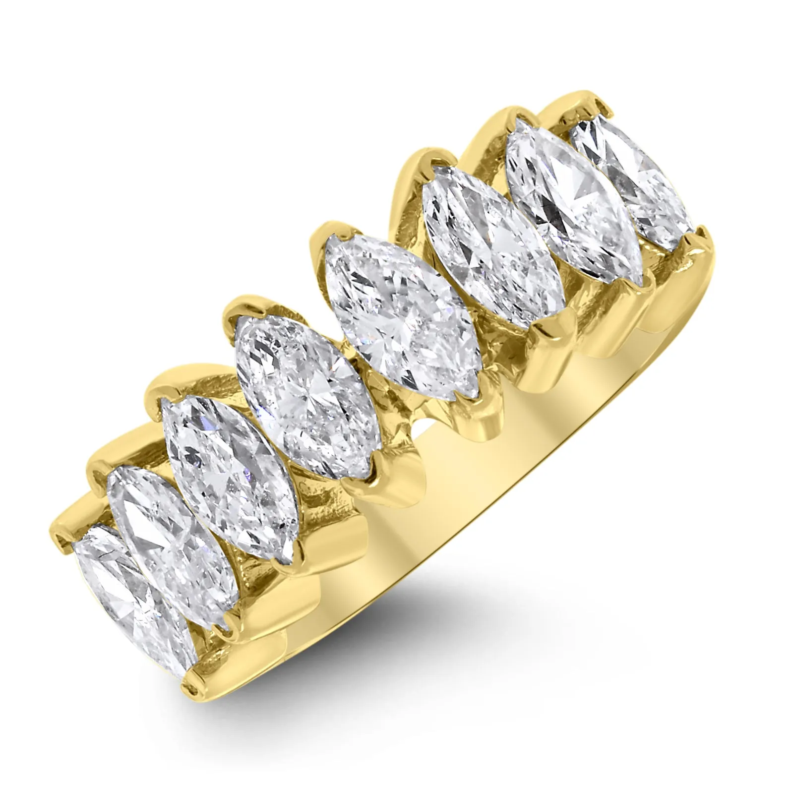 Marquise Diamond Band (1.92 ct Diamonds) in Yellow Gold