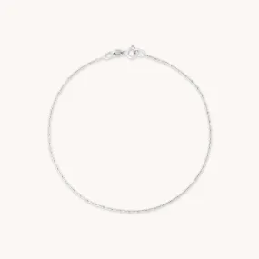 Marylebone Chain Bracelet in Solid White Gold