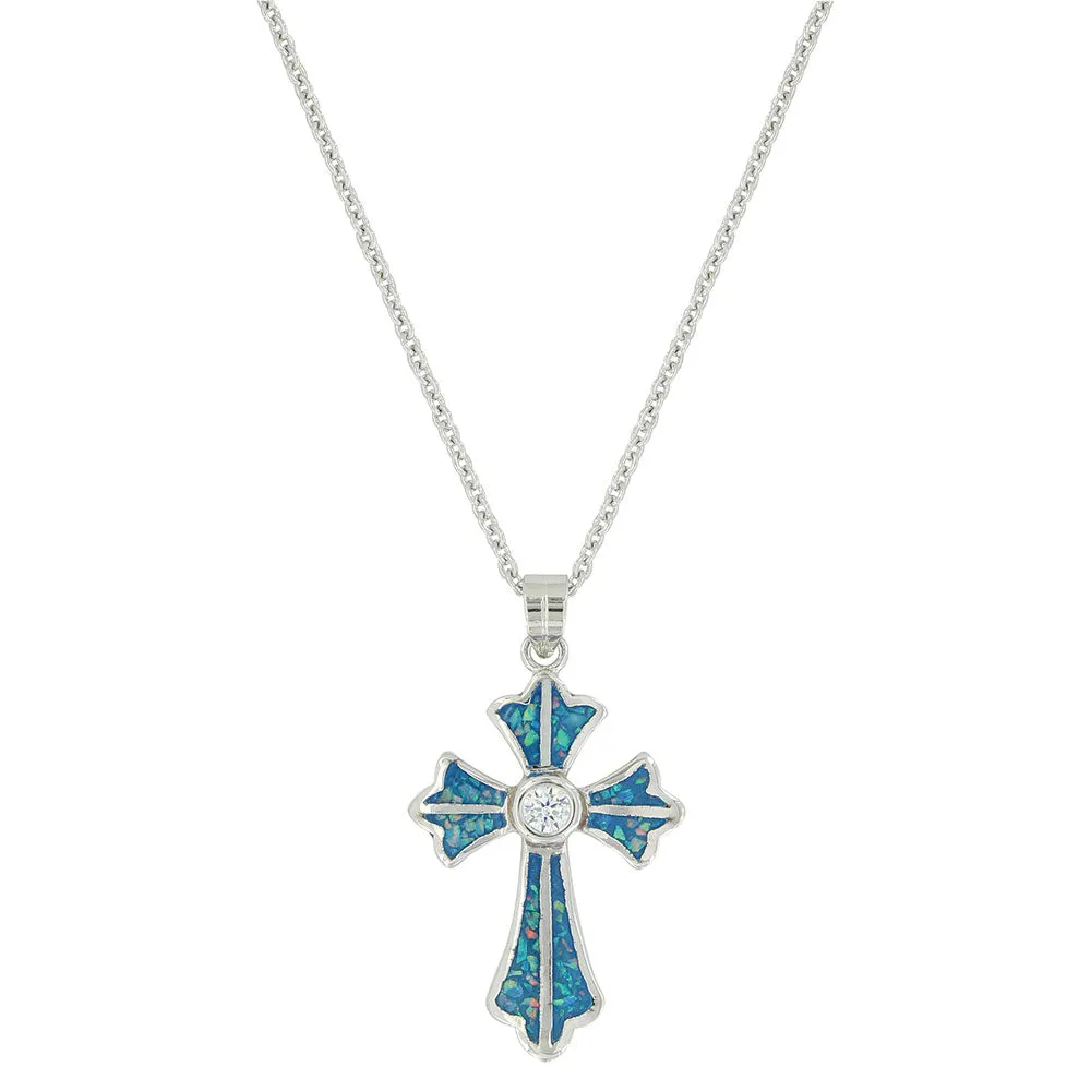 Montana Silversmiths® River of Lights Pond of Faith Cross Necklace