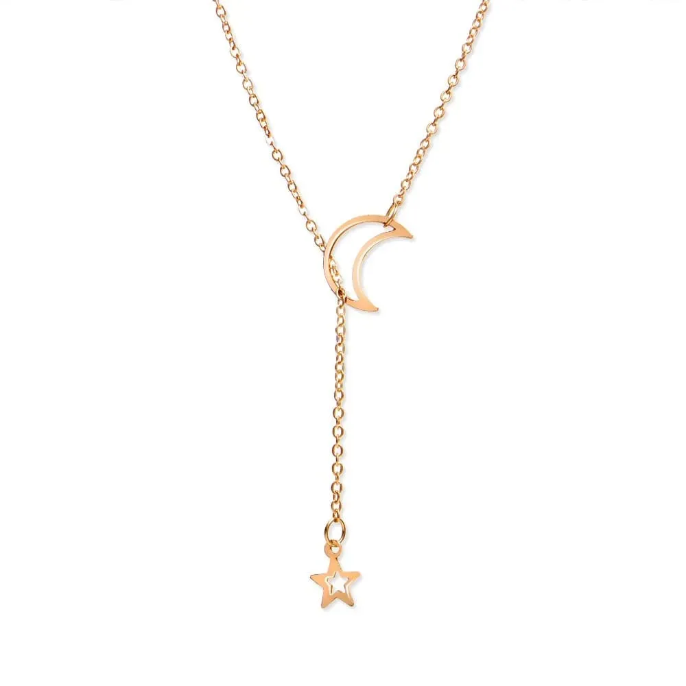 Moon Star Golden Pendant