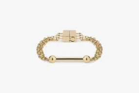 Music Bar Chain Bracelet (Medium) - Gold