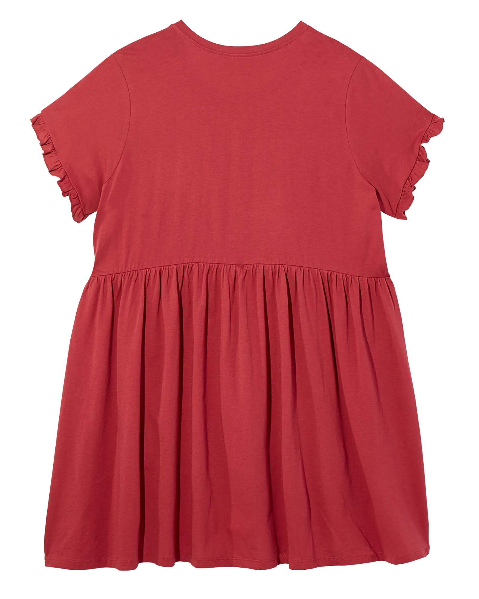 Nantucket Short Ruffle Sleeve Baby Doll Dress | Magenta