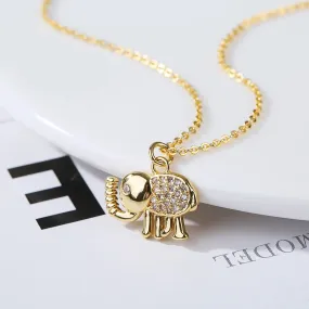 New Geometric Multi Style Micro Inlaid Zircon Gold Plated Copper Men And Women Fashion Pendant Necklace Wholesale Gifts