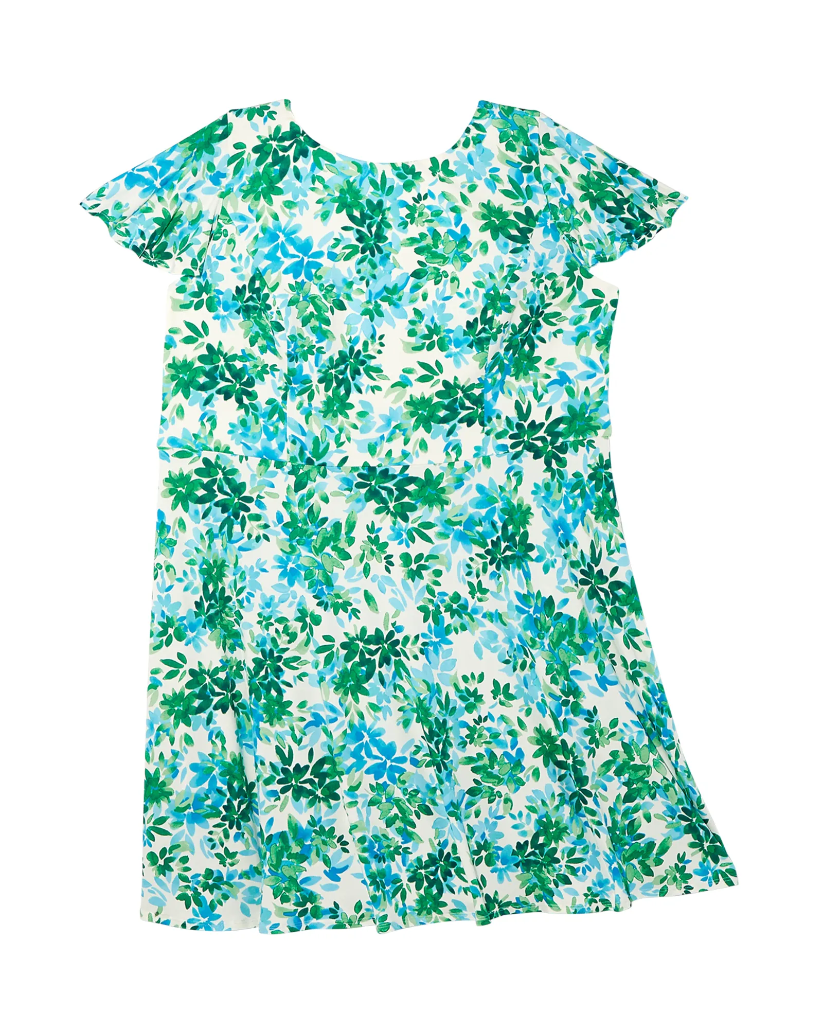 Nora Floral Print Dress | Kelly Green / White