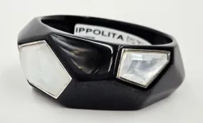 NWT Ippolita Black Resin 925 MOP Hard Gloss Lollipop Bangle $495 Sold Out