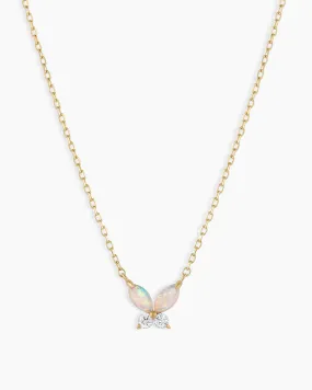 Opal Butterfly Necklace