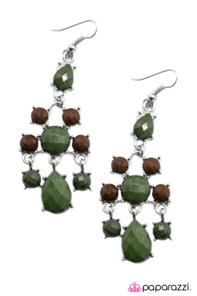 Open Door Jewelry - A Change of Pace - Green Earrings - Paparazzi Accessories