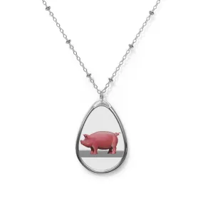 Pig Oval Necklace