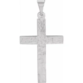 Platinum 23x15.9 mm Cross Pendant