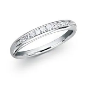 Princess cut channel set Band .25ct