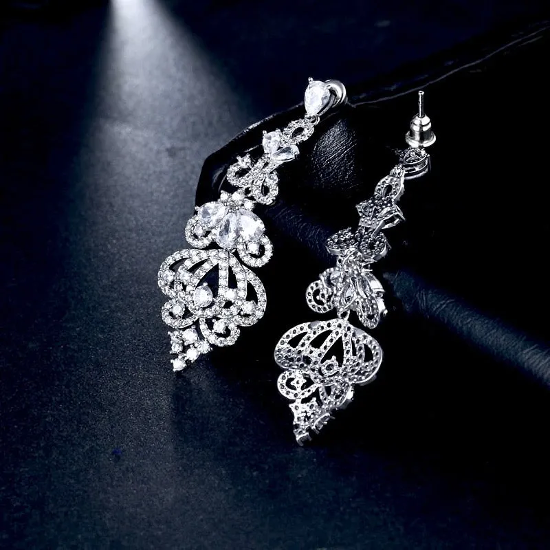 "Elora" - Cubic Zirconia Bridal Earrings - Available in Rose Gold, Silver and Yellow Gold