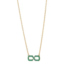 "The Symbol" Emerald Infinity Necklace