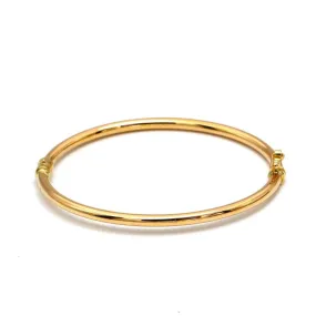 Real Gold Plain Calendar Pipe Bangle 1063 (SIZE 17) BA1486