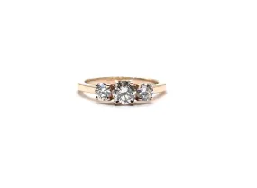 Rose Gold 3 Inline Lab Grown Diamond Ring