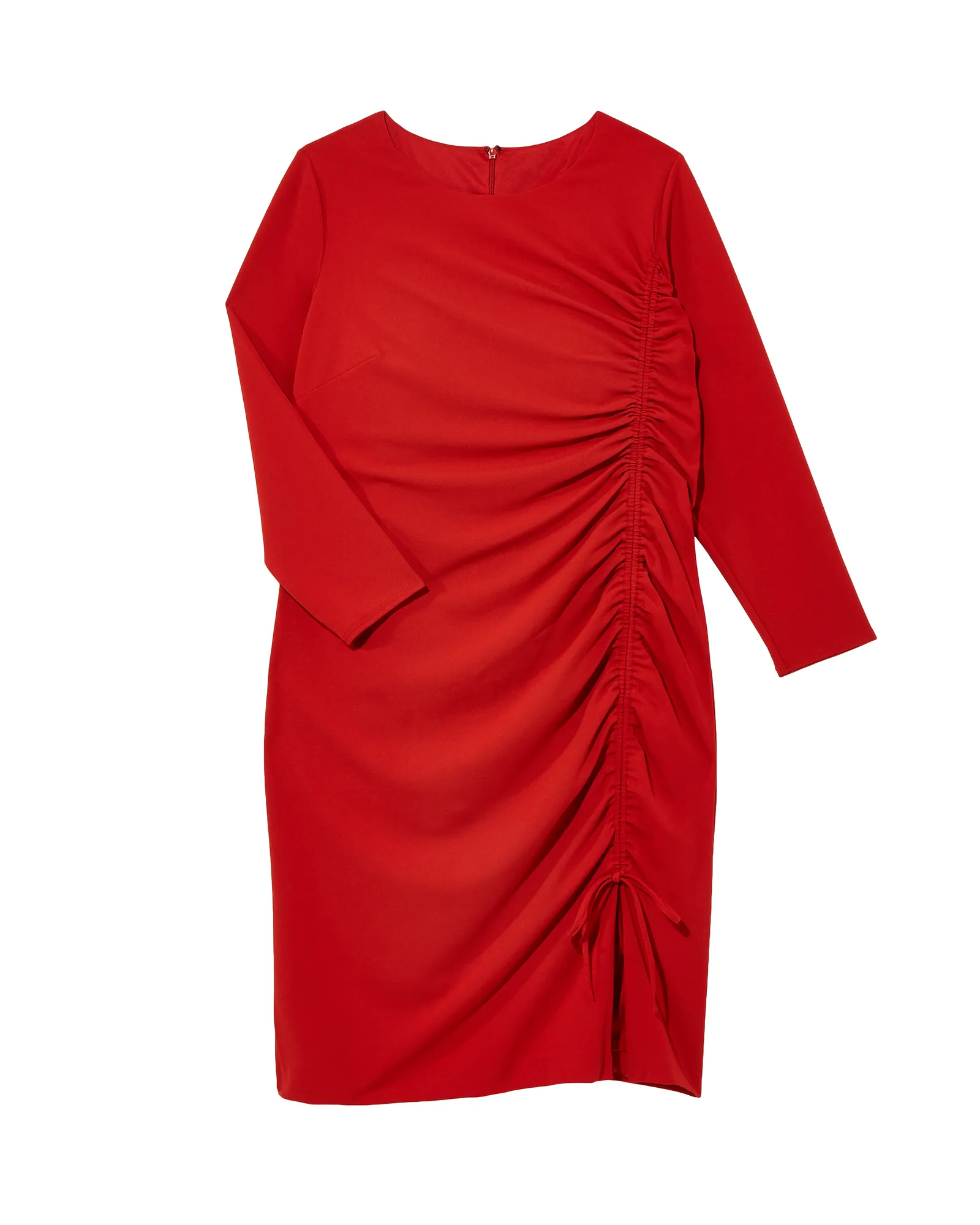 Roswell Ruched Detail Dress | Red