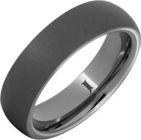 Rugged Tungsten Ring With Sandblast Finish