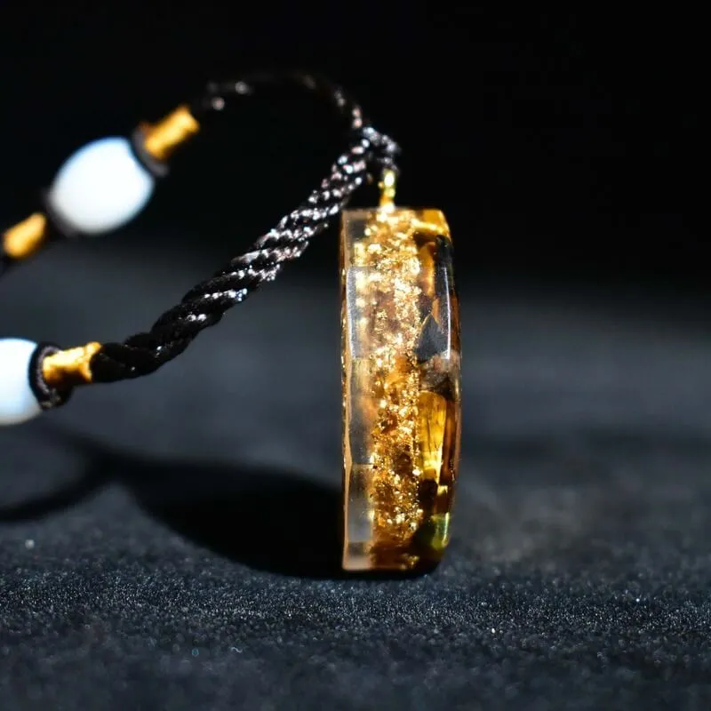 Sacred Sri Yantra Orgonite Necklace - Tiger’s Eye