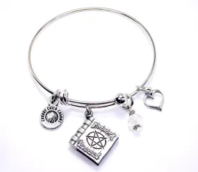 Satanic Book Expandable Bangle Bracelet