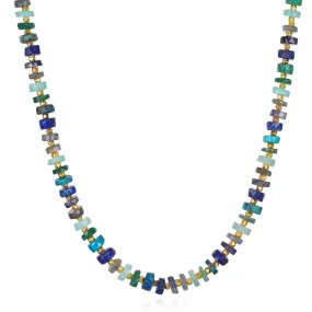 Shades of Fall Gemstone Heishi Necklace