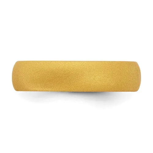 Silicone Gold Metallic 5.7mm Domed Band