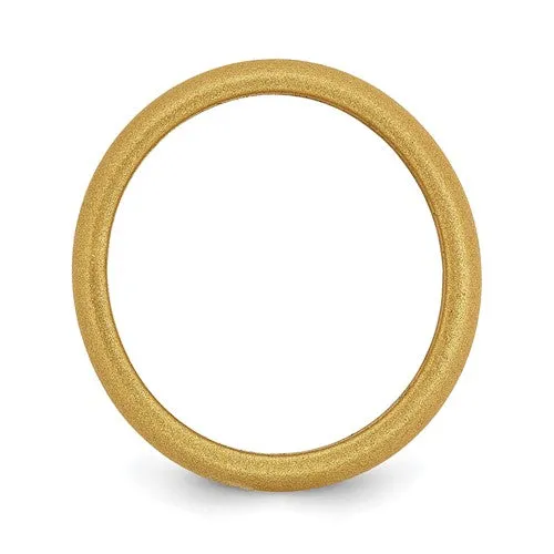 Silicone Gold Metallic 5.7mm Domed Band