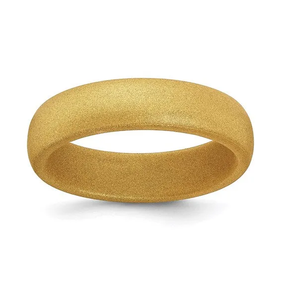 Silicone Gold Metallic 5.7mm Domed Band