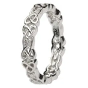 Silver & Diamond Trinity Ring