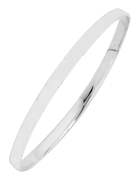 Silver Bangle - Sterling Silver 4mm Solid Bangle - 741762