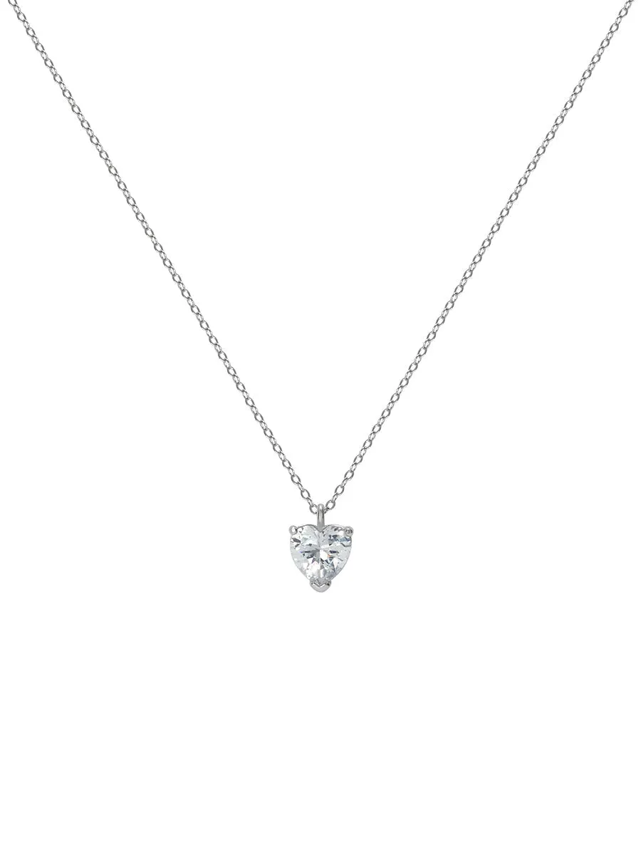 Silver Heart Pendant Necklace