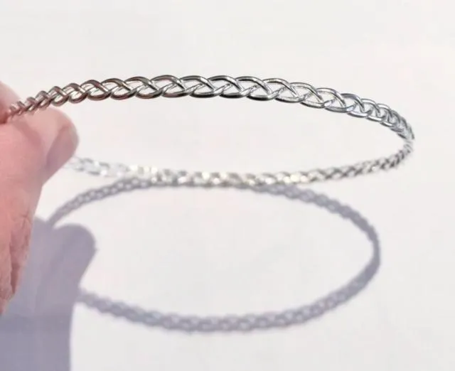 Silver Plaited Bangle