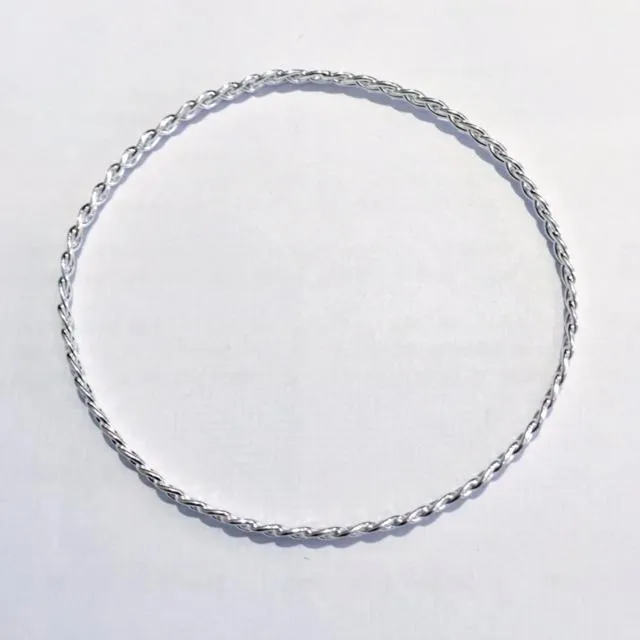 Silver Plaited Bangle