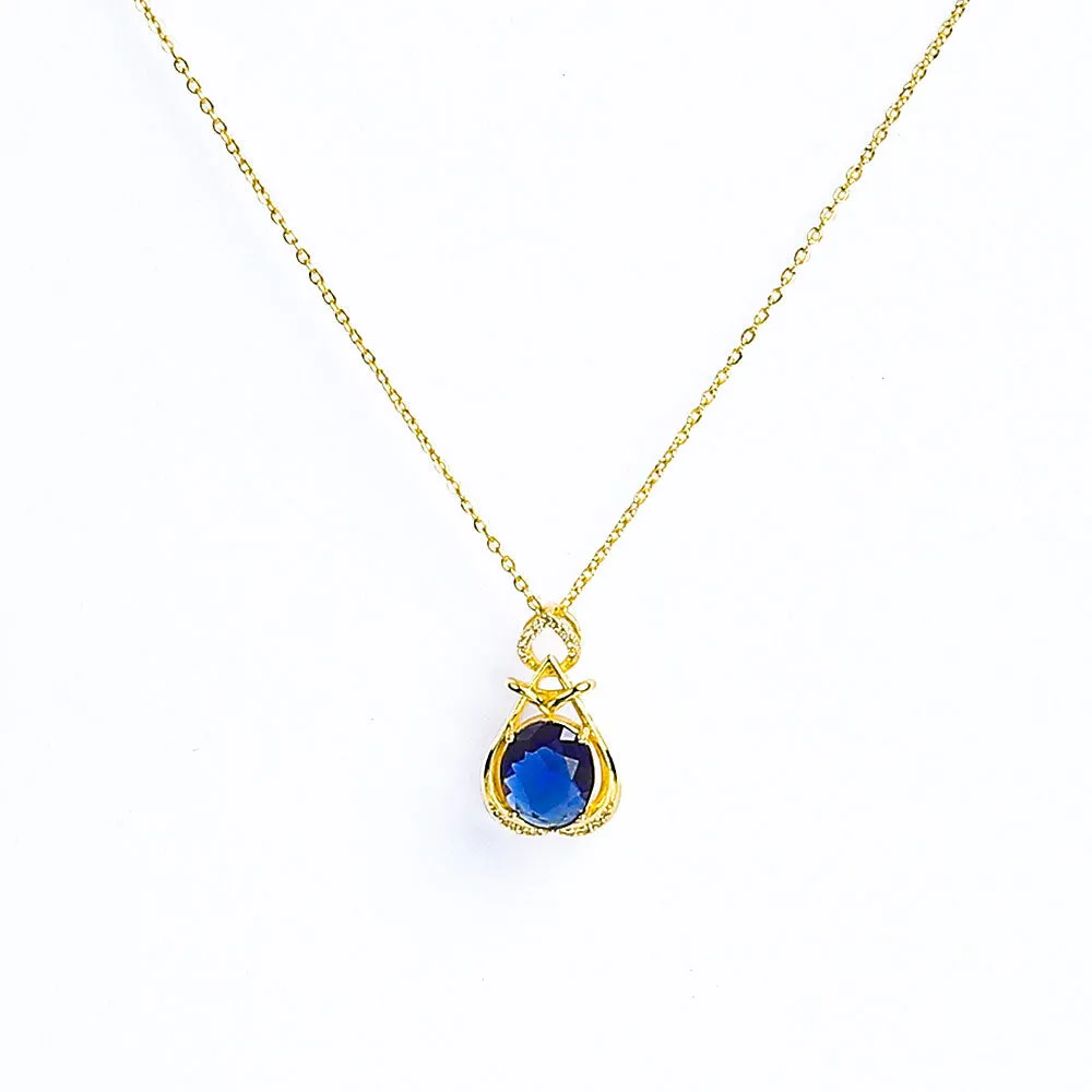 Sparkling Zircon Colorful Gem Necklace - Fluffy