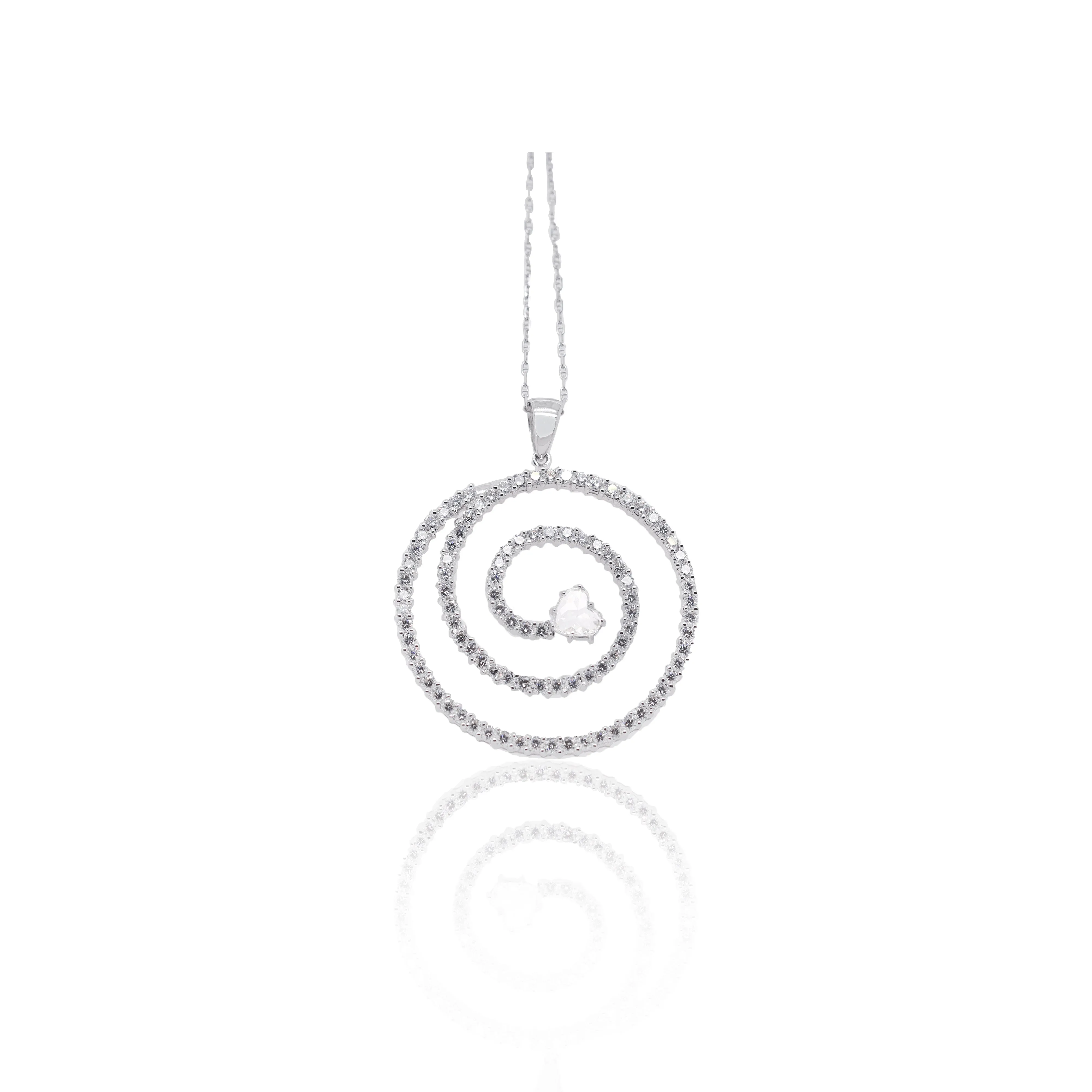 Spiral Diamond Pendant