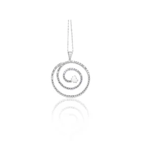 Spiral Diamond Pendant