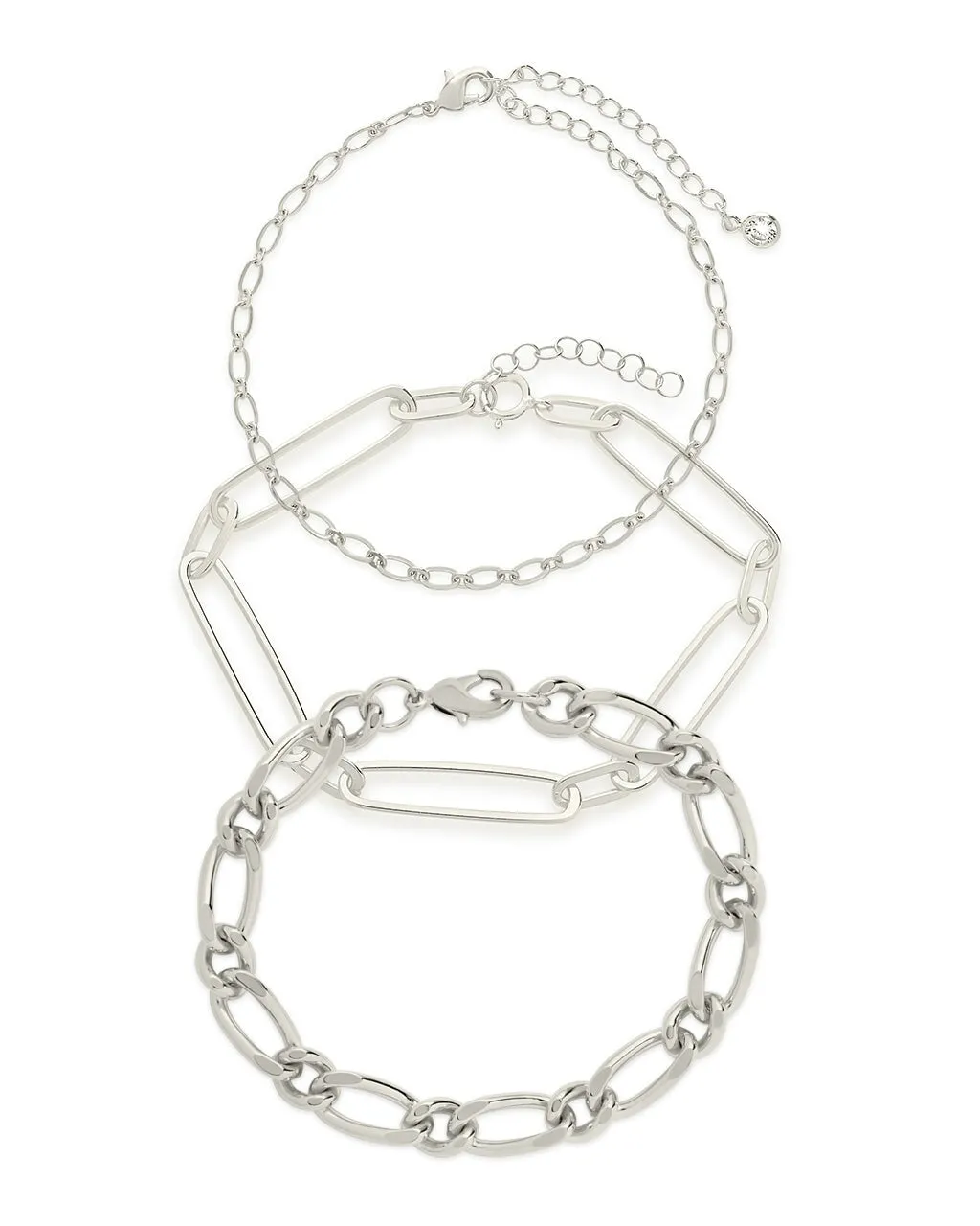 Stacked Chain Bracelet Set of 3