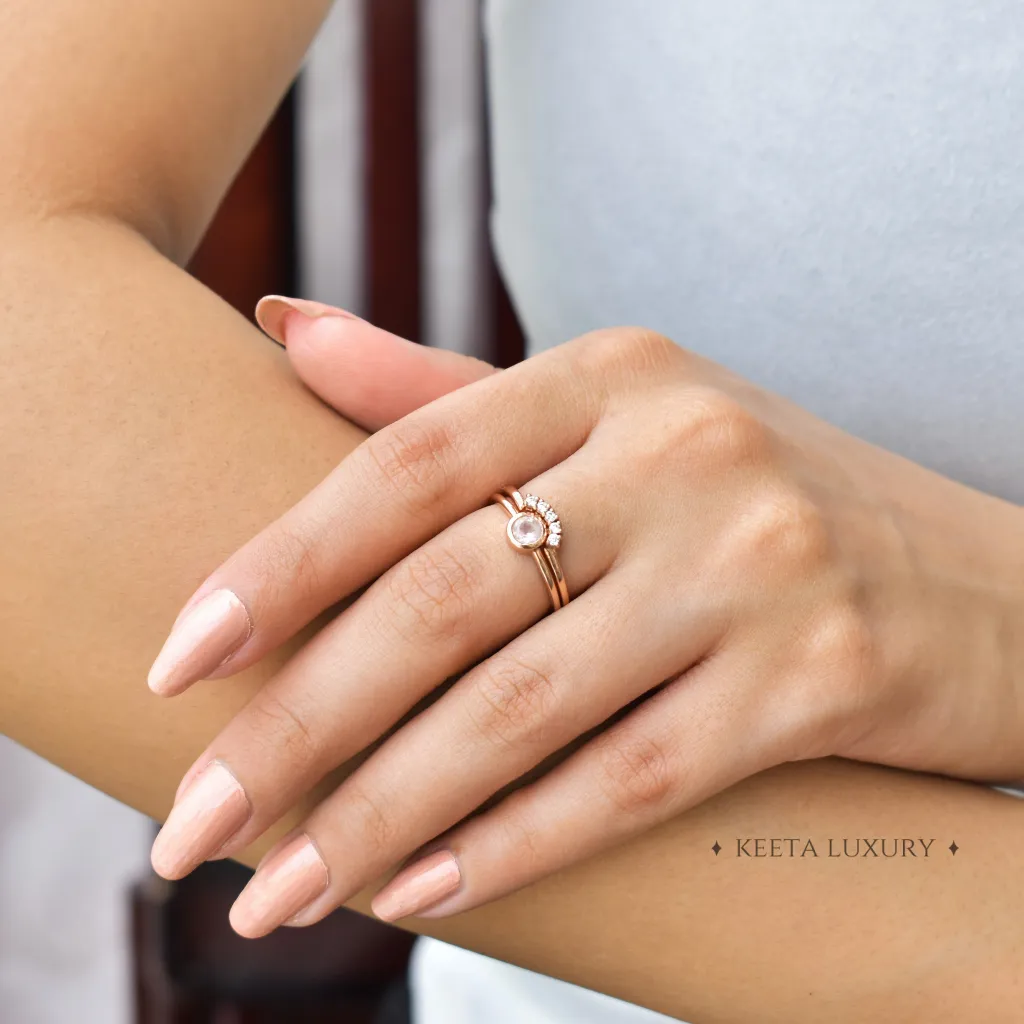 Stacker Delight - Rose Quartz Ring set