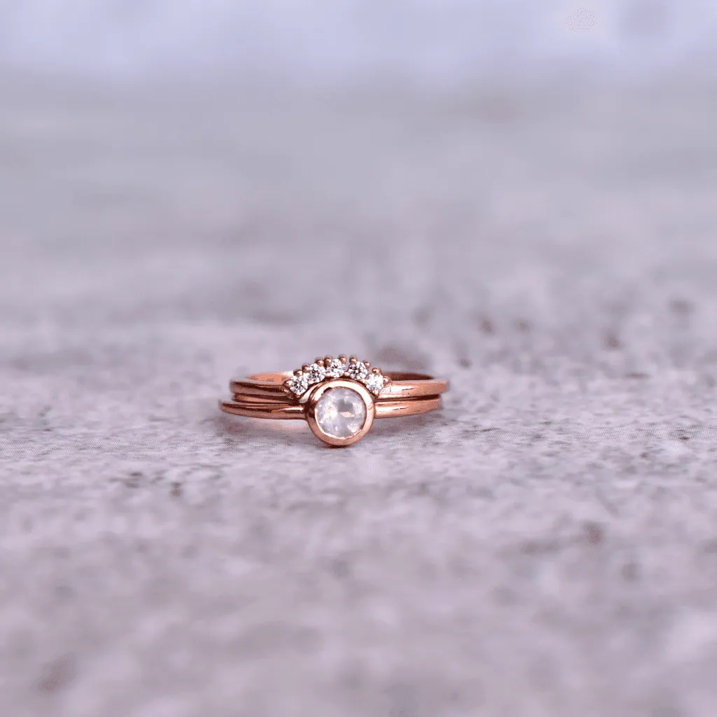 Stacker Delight - Rose Quartz Ring set