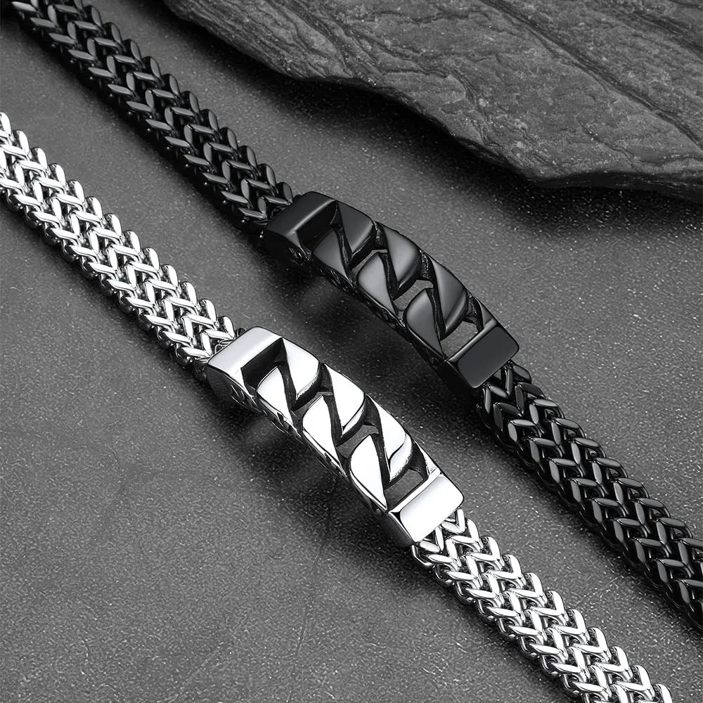 Stainless Steel Heavy Celtic Knot Cuban Link Bracelet For Men