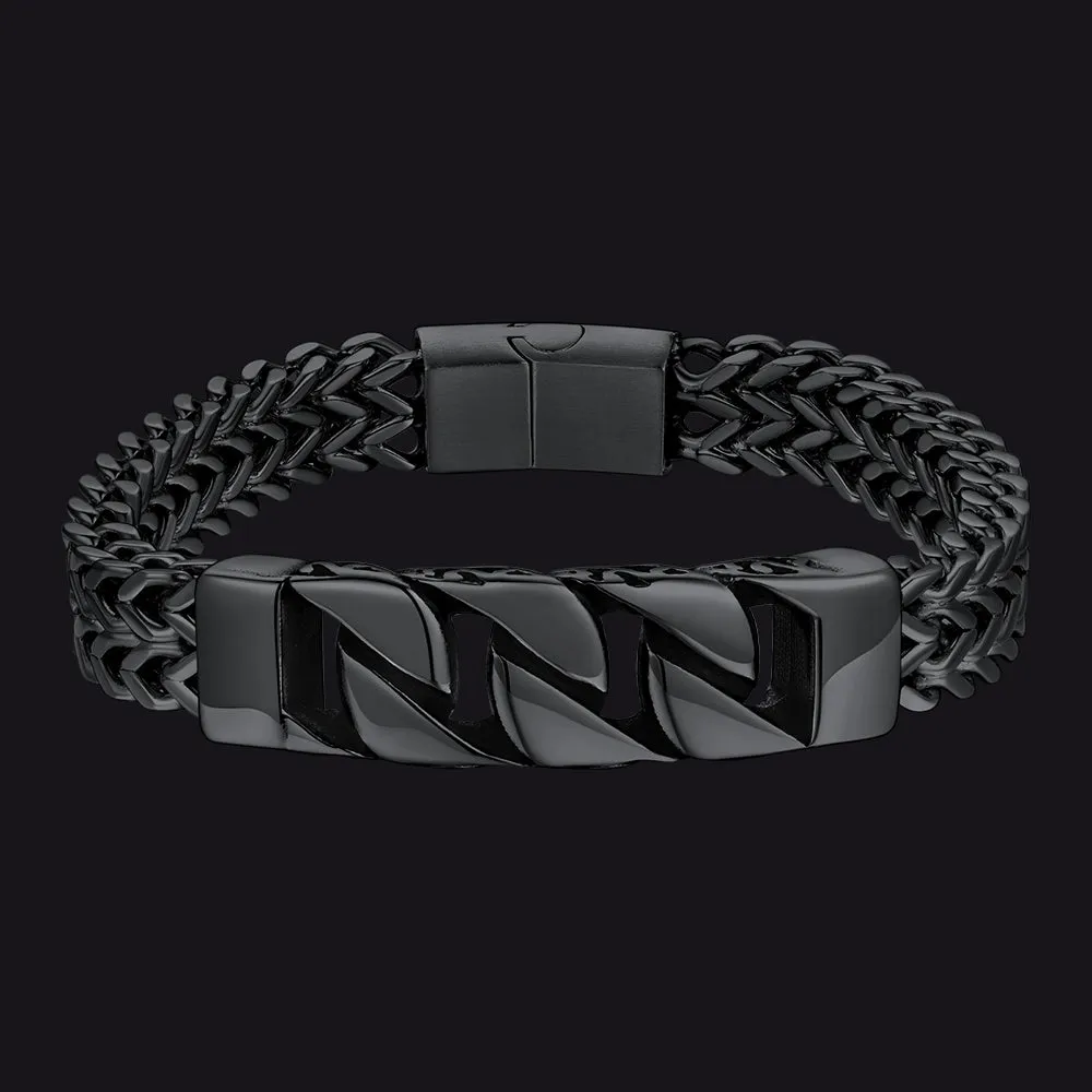 Stainless Steel Heavy Celtic Knot Cuban Link Bracelet For Men