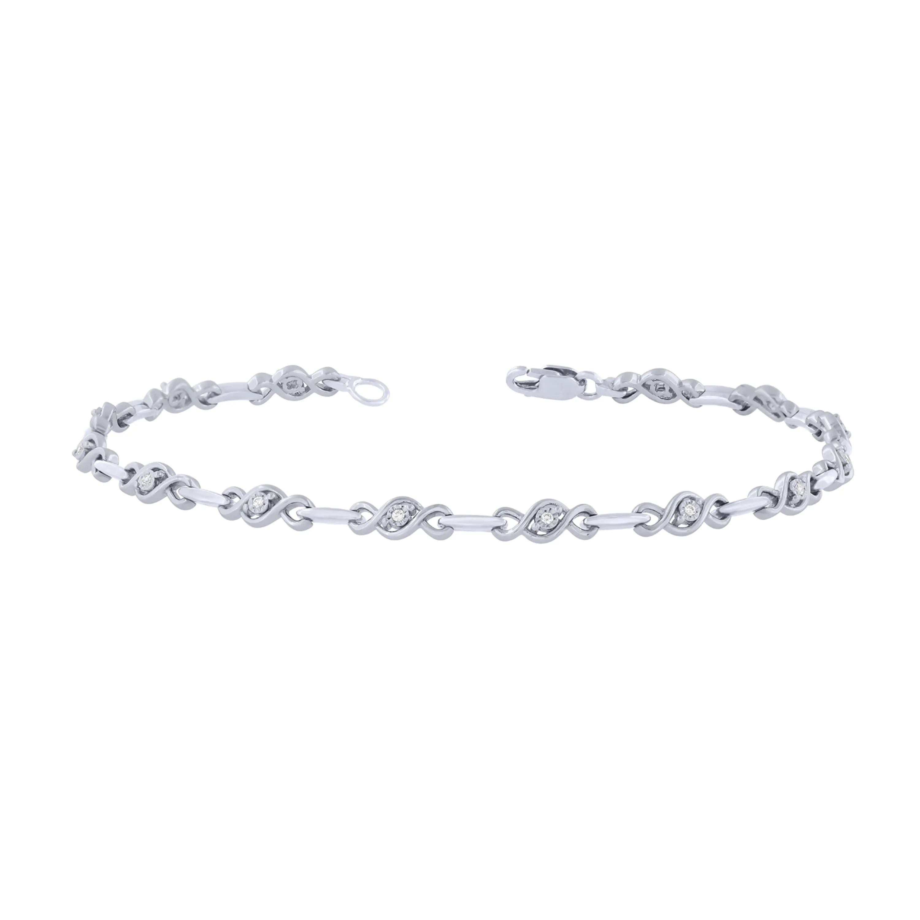 Sterling Silver 1/10Ctw Dia Fashion Bracelet