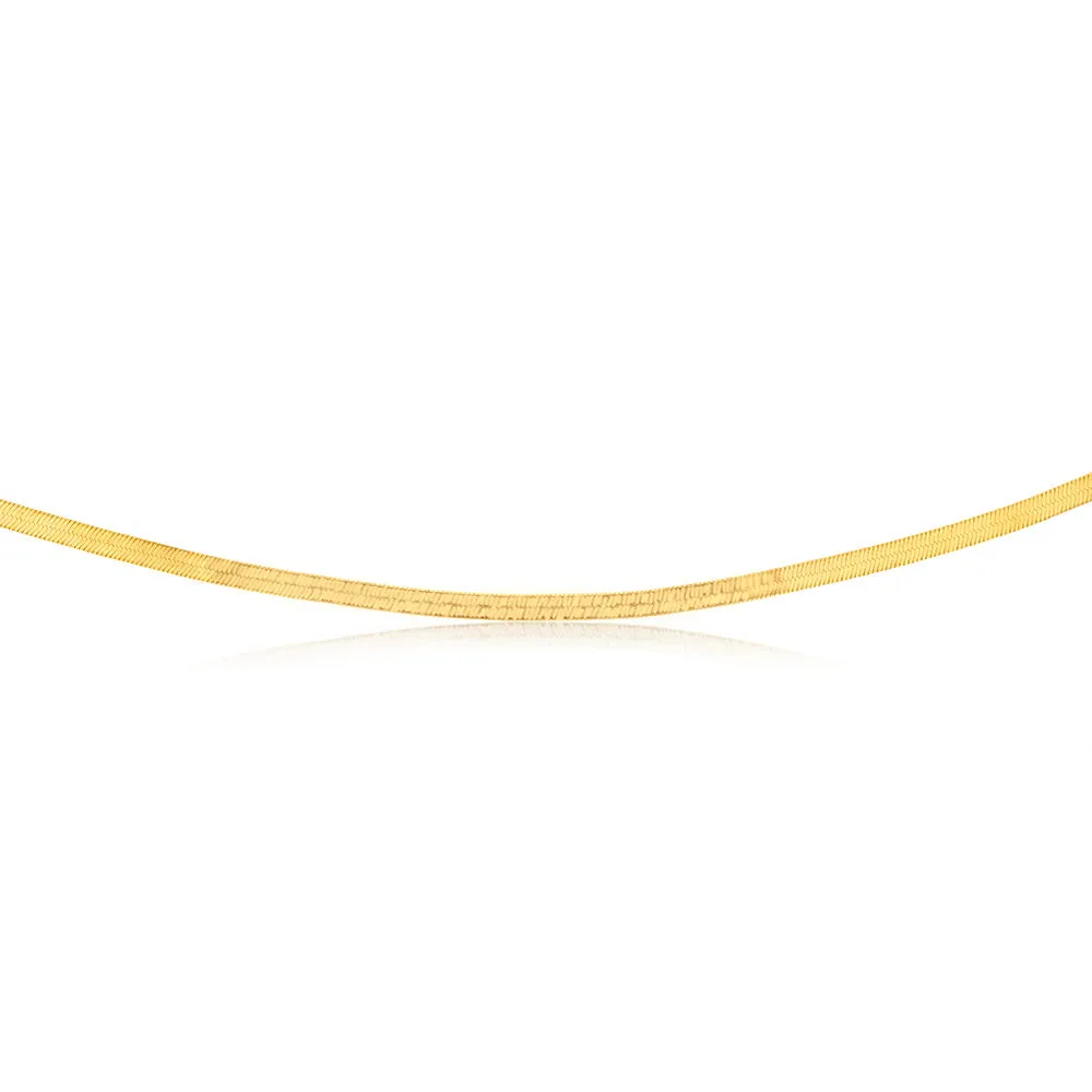 Sterling Silver Gold Plated Fancy 40cm Choker Chain