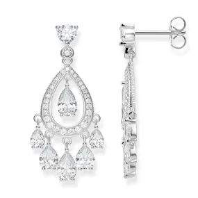 Sterling Silver Thomas Sabo Heritage Chandelier Zirconia Drop Earrings